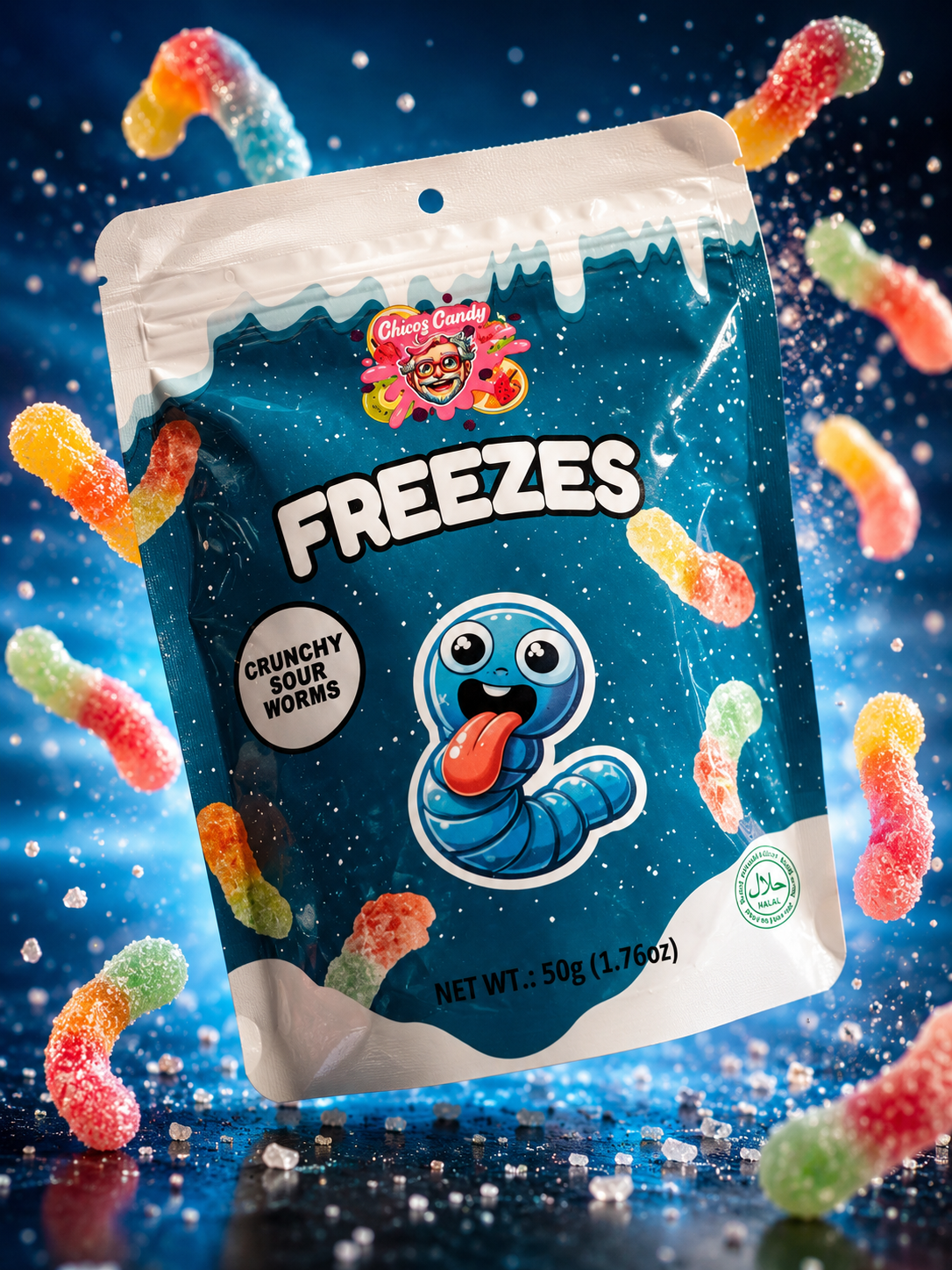 Freezees Crunchy Sour Worms