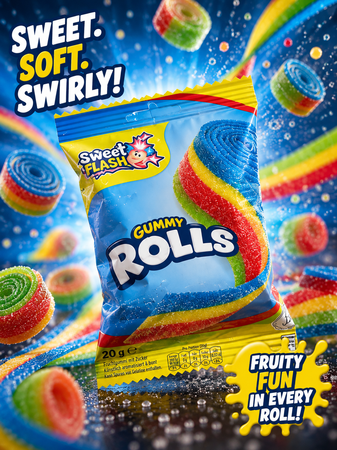 Sweet Flash Gummy Rolls